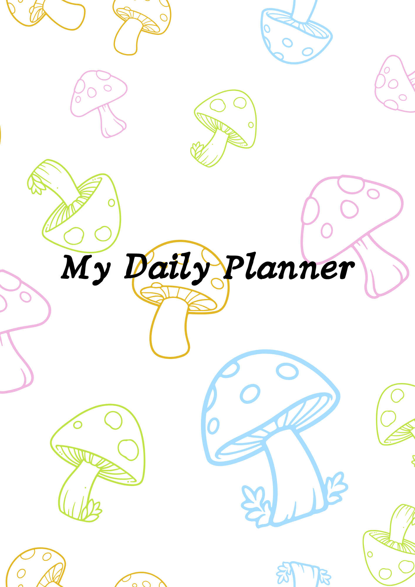 daily planner - mushroom 