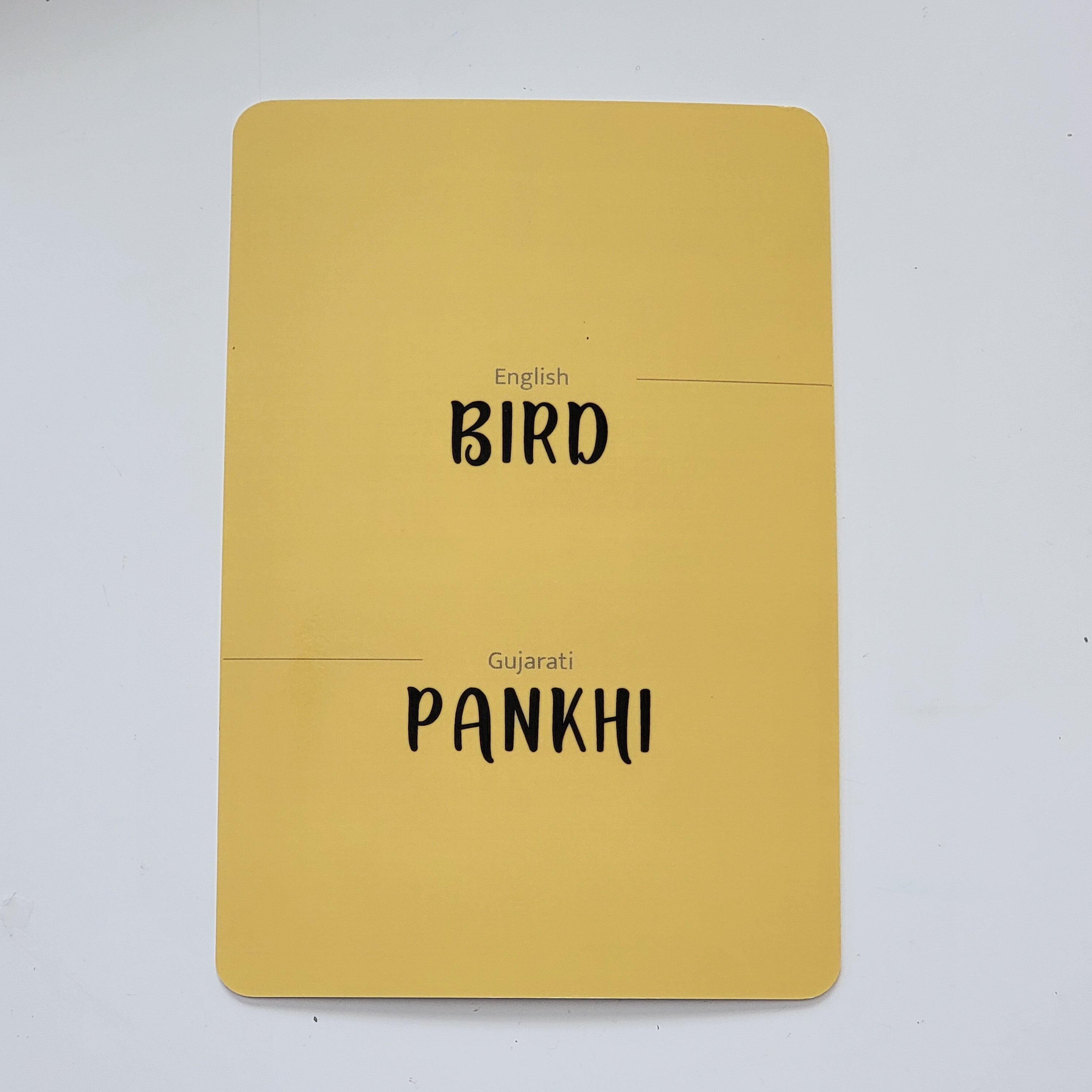 Gujarati-English Flash Cards Bundle : bird