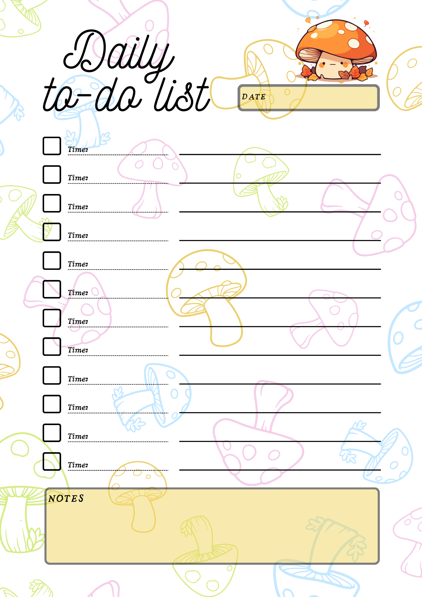 daily planner, Daily to do list