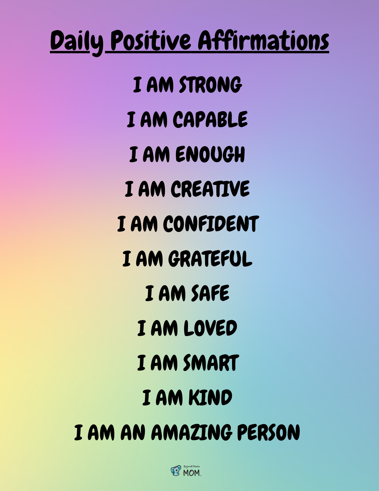 daily affirmations poster: chewy