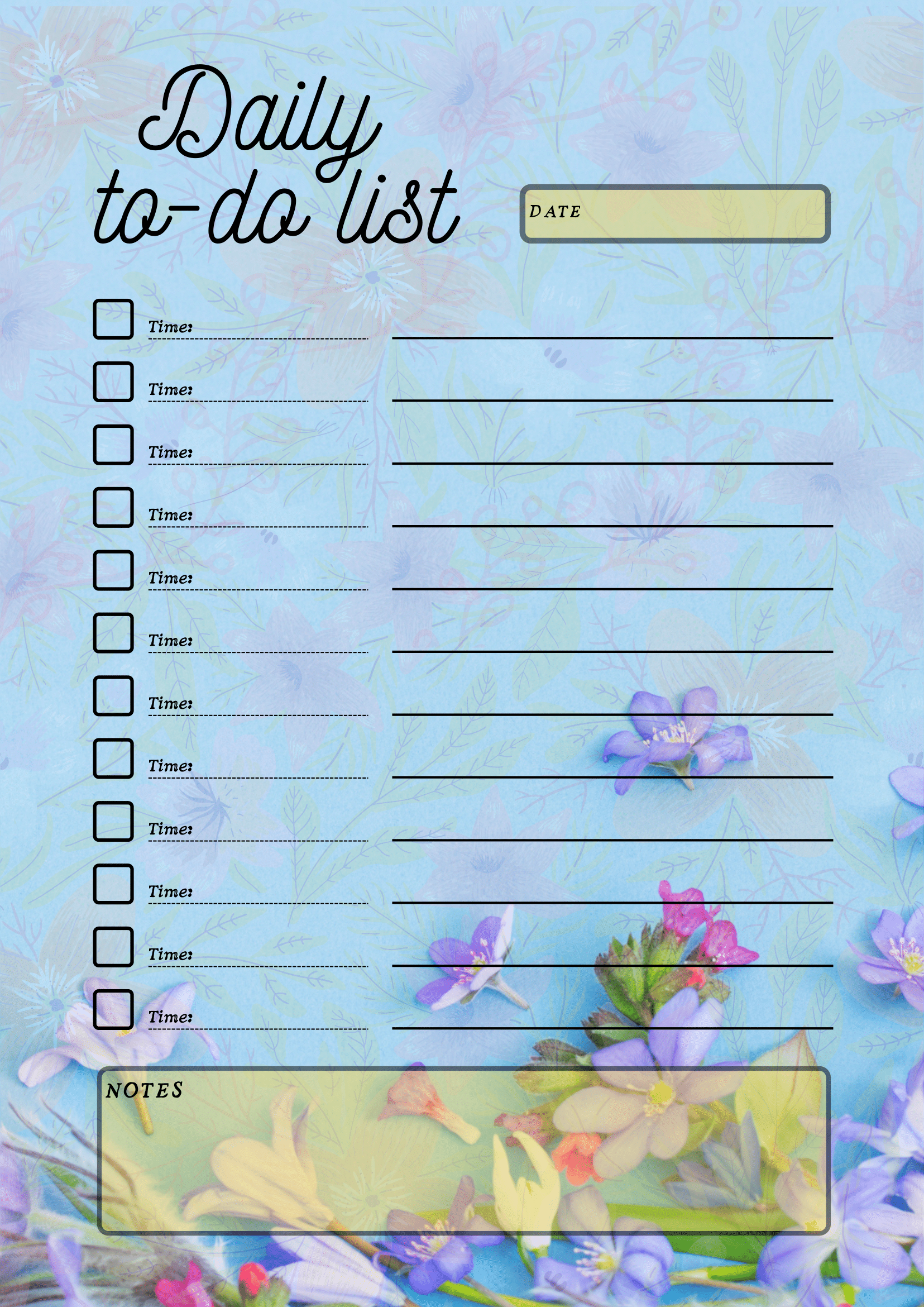daily planner - Daily to do list