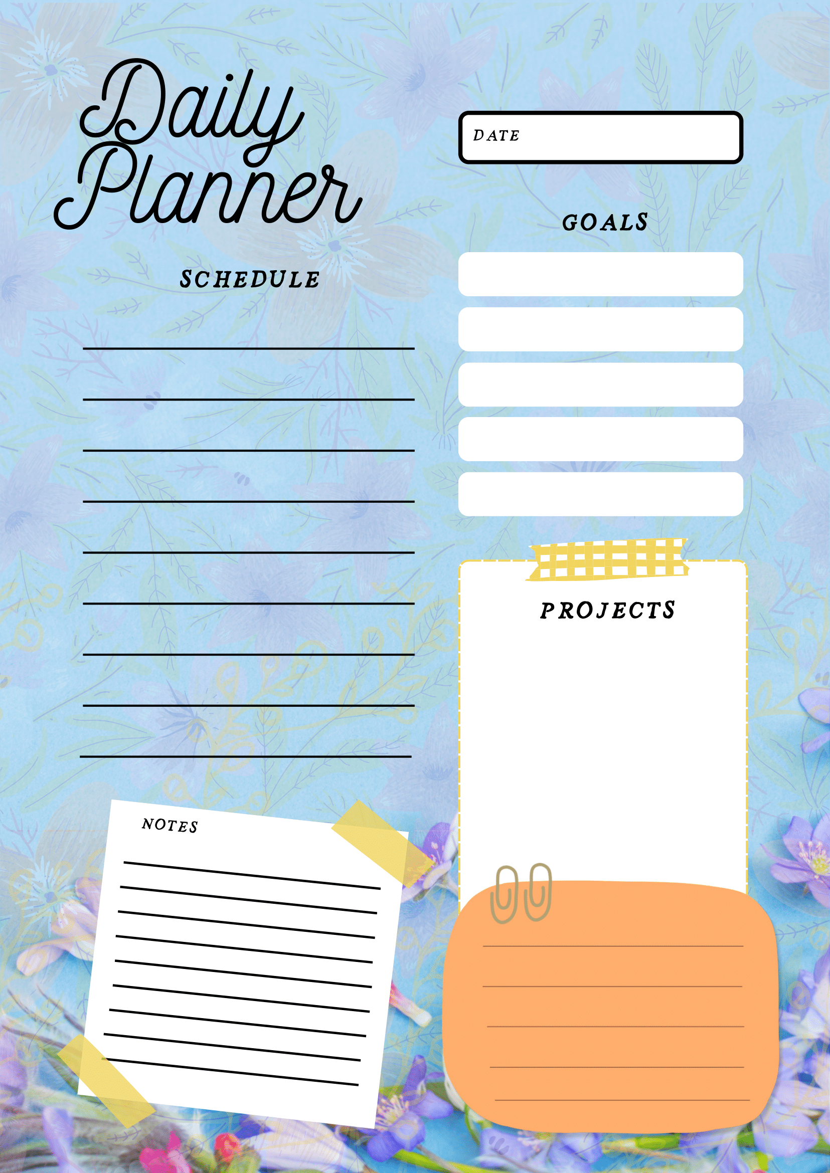 Daily Planner-Flowers