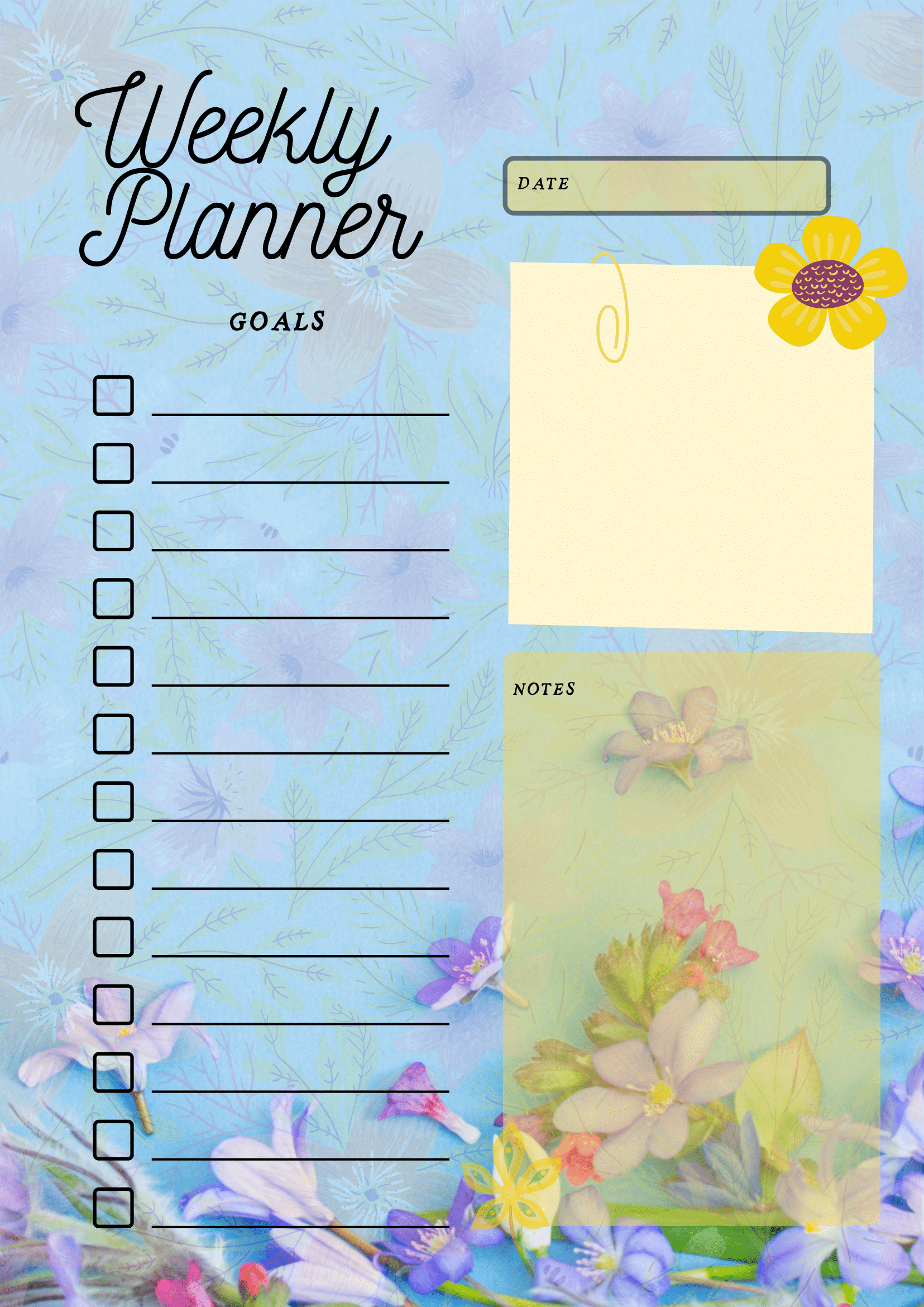 daily planner, weekly planner
