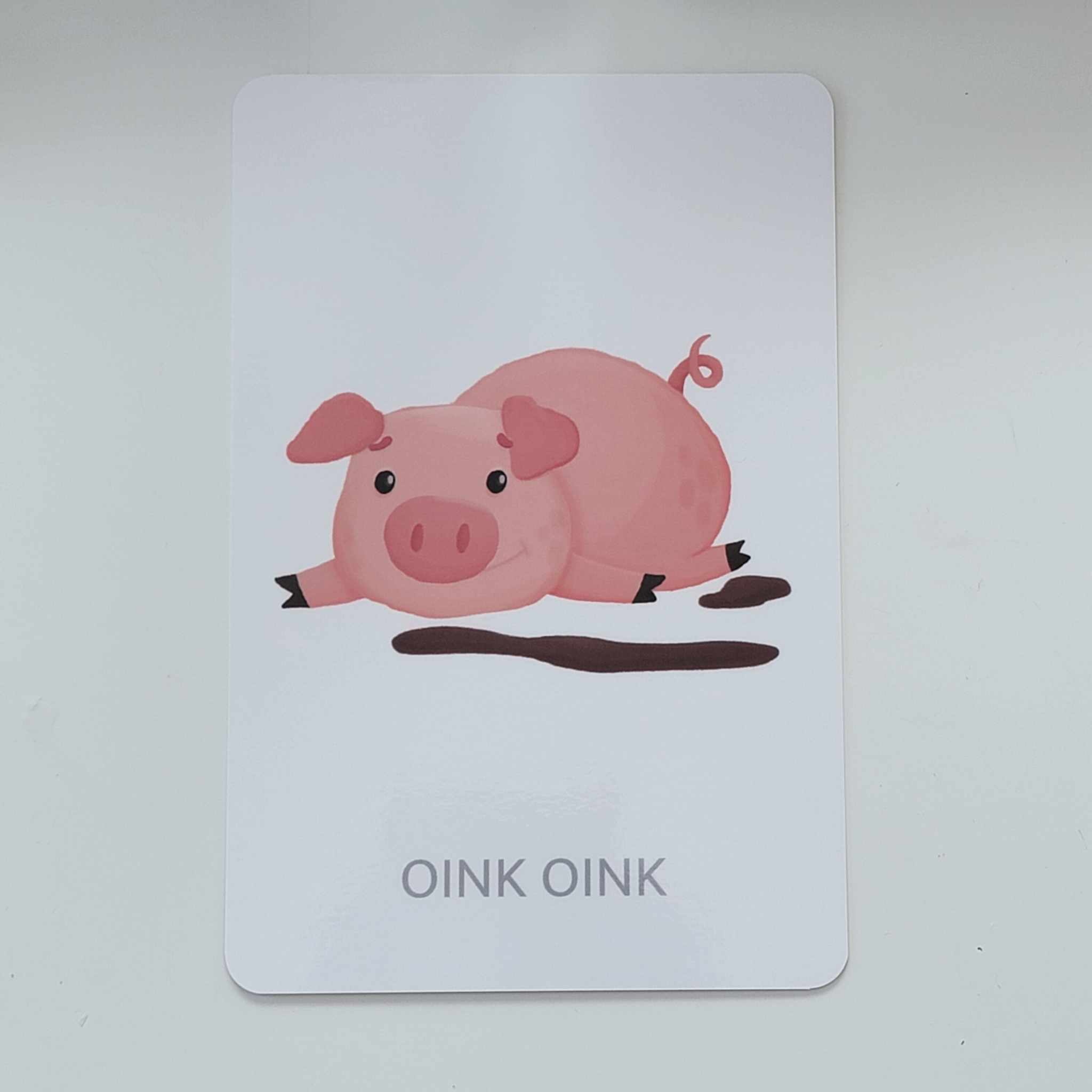 hindi-english animals flash cards : oink oink