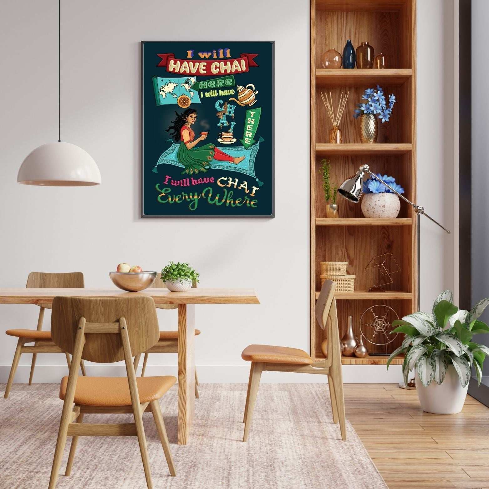 tea lover wall art in the dinning room