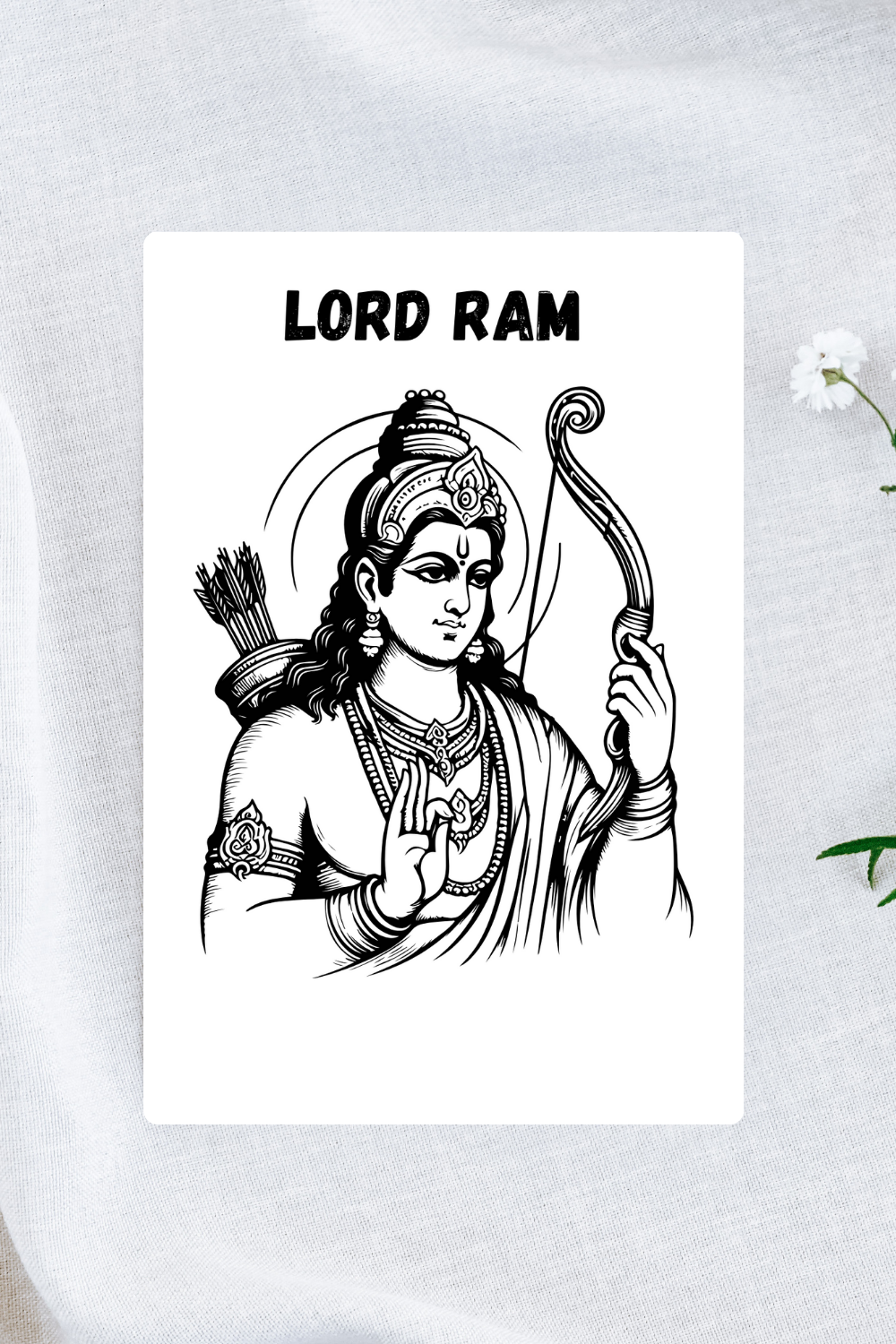 Lord Ram digital coloring page